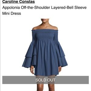 CAROLINE CONSTAS APPOLONIA OFF THE SHOULDER DRESS